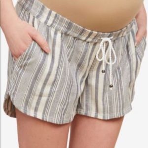 Jessica Simpson Striped Maternity Shorts small